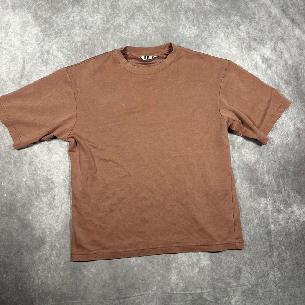 Uniqlo U Crew Neck Short Sleeve T-Shirt Clay Brown Earth Tone Size M
